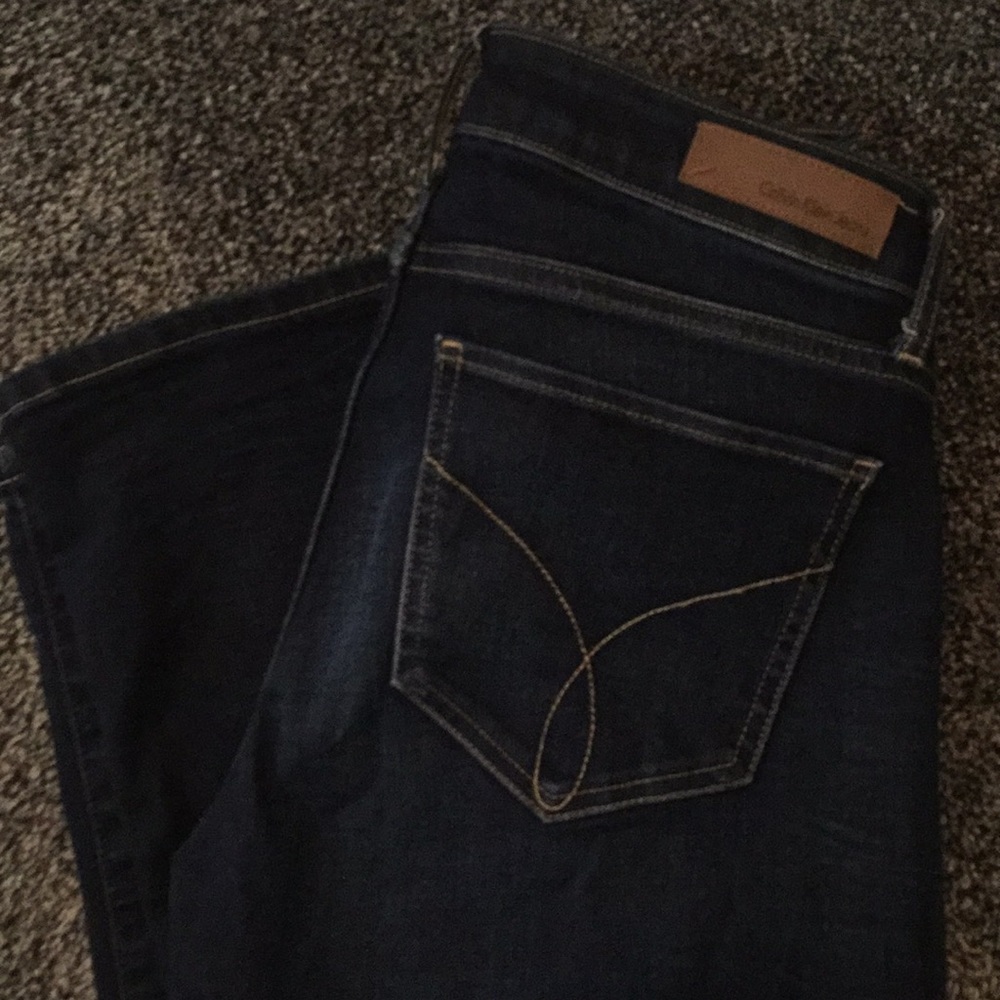 Calvin Klein Dark Blue Jean Straight Leg W27 L30